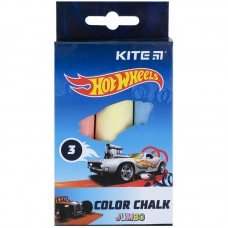 Крейда кольорова Kite Jumbo Hot Wheels HW21-077, 3 кольори