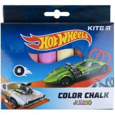 Крейда кольорова Kite Jumbo Hot Wheels HW21-073, 6 кольорів