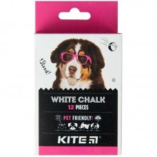 Крейда біла Kite Dogs K22-079-12, 12 шт, кругла
