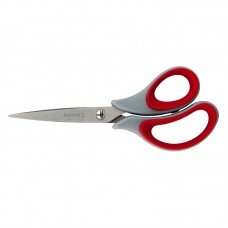 Ножиці Duoton Soft, 16,5 см, сіро-червоні