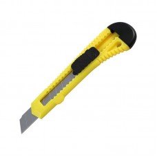 Нож канцелярский, 18 мм, желтый